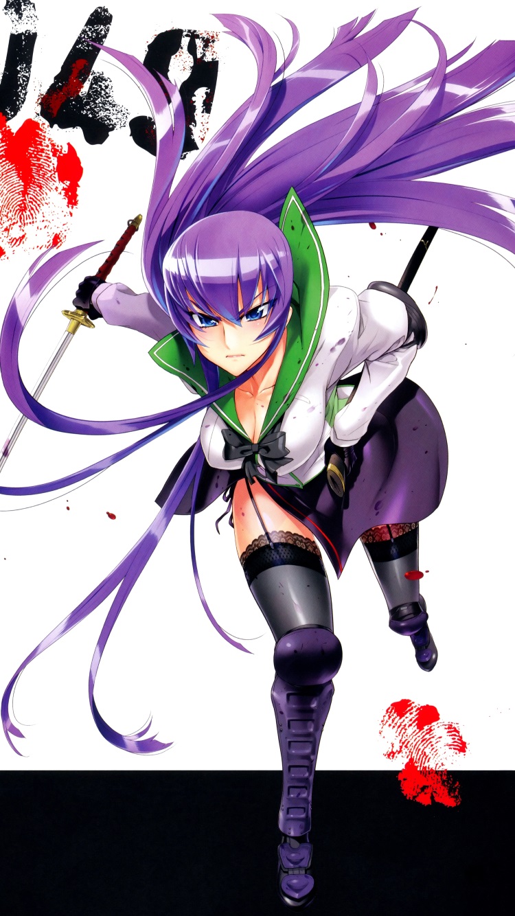 Highschool of the Dead Saeko Busujima.iPhone 6 wallpaper