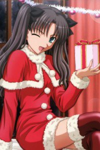 Merry Christmas.Fate-Stay Night.320x480
