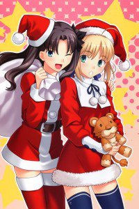 Merry Christmas.Fate-Stay Night.640x960