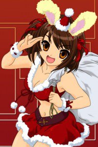 Merry Christmas.Melancholy of Haruhi Suzumiya.320x480