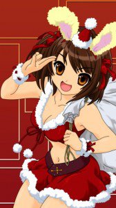 Merry Christmas.Melancholy of Haruhi Suzumiya.360x640