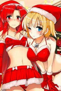 Christmas anime wallpaper.Dakara Boku wa HTC Salsa wallpaper.320x480