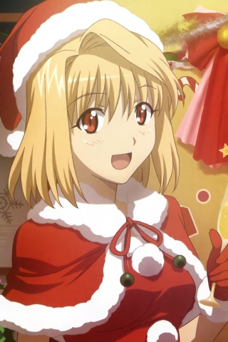 Christmas anime wallpaper.LG GT540 Optimus wallpaper.320x480