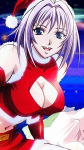 Christmas anime wallpaper.Nokia 5228 wallpaper.360x640