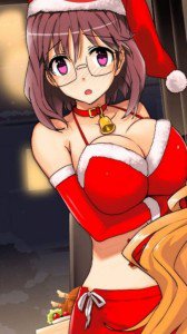 Christmas anime wallpaper.Nokia 603 wallpaper.360x640