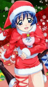Christmas anime wallpaper.Nokia C7 wallpaper.360x640 (1)