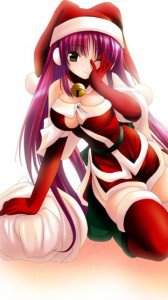 Christmas anime wallpaper.Nokia E7 wallpaper.360x640 (1)