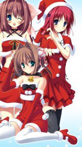 Christmas anime wallpaper.Nokia N8 wallpaper.360x640