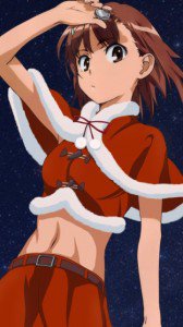 Christmas anime wallpaper.Nokia N97 wallpaper.360x640