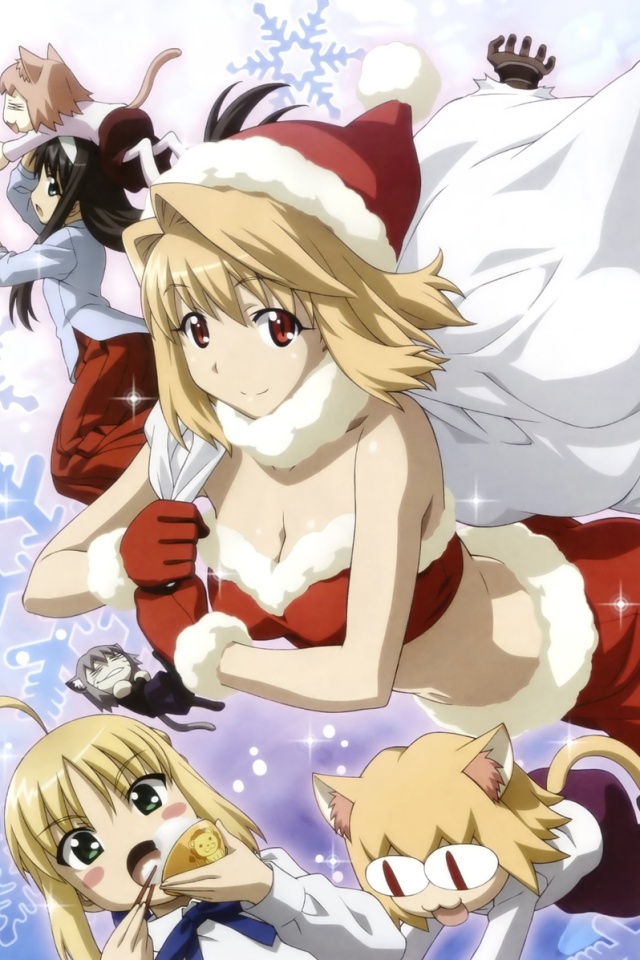 Christmas Anime Wallpaper Iphone 4 Wallpaper 640 960 12 Kawaii
