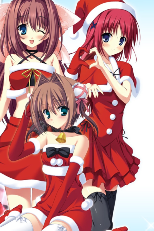 Christmas Anime Wallpaper Iphone 4 Wallpaper 640 960 3 Kawaii Mobile