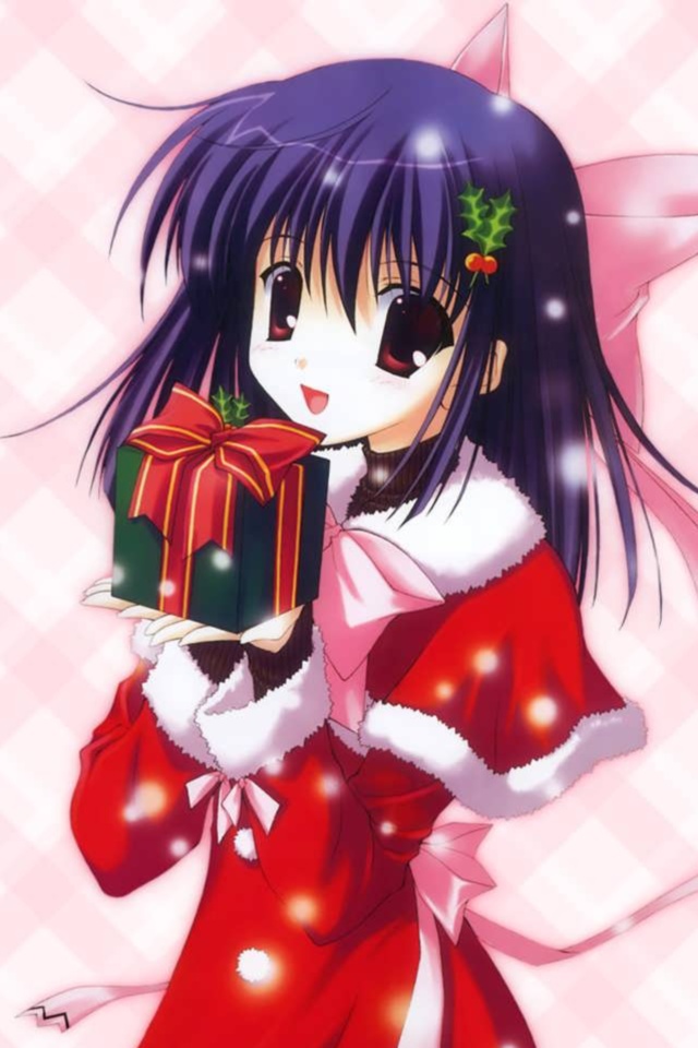 Christmas Anime Wallpaper Iphone 4 Wallpaper 640 960 6 Kawaii