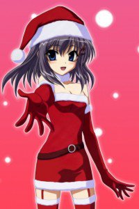 Christmas anime wallpaper.iPhone 4 wallpaper.640x960 (9)