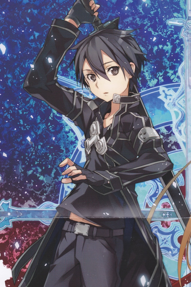 Sword Art Online Kirito Iphone 4 Wallpaper 640 960 Kawaii Mobile