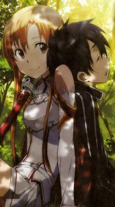 Sword Art Online.Kirito.Asuna Sony LT26i Xperia S wallpaper.720x1280