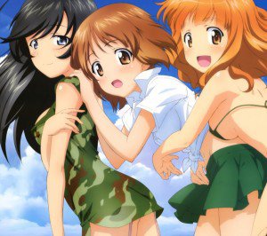 Girls und Panzer.Miho Nishizumi.Saori Takebe.Hana Isuzu Android wallpaper.1440x1280