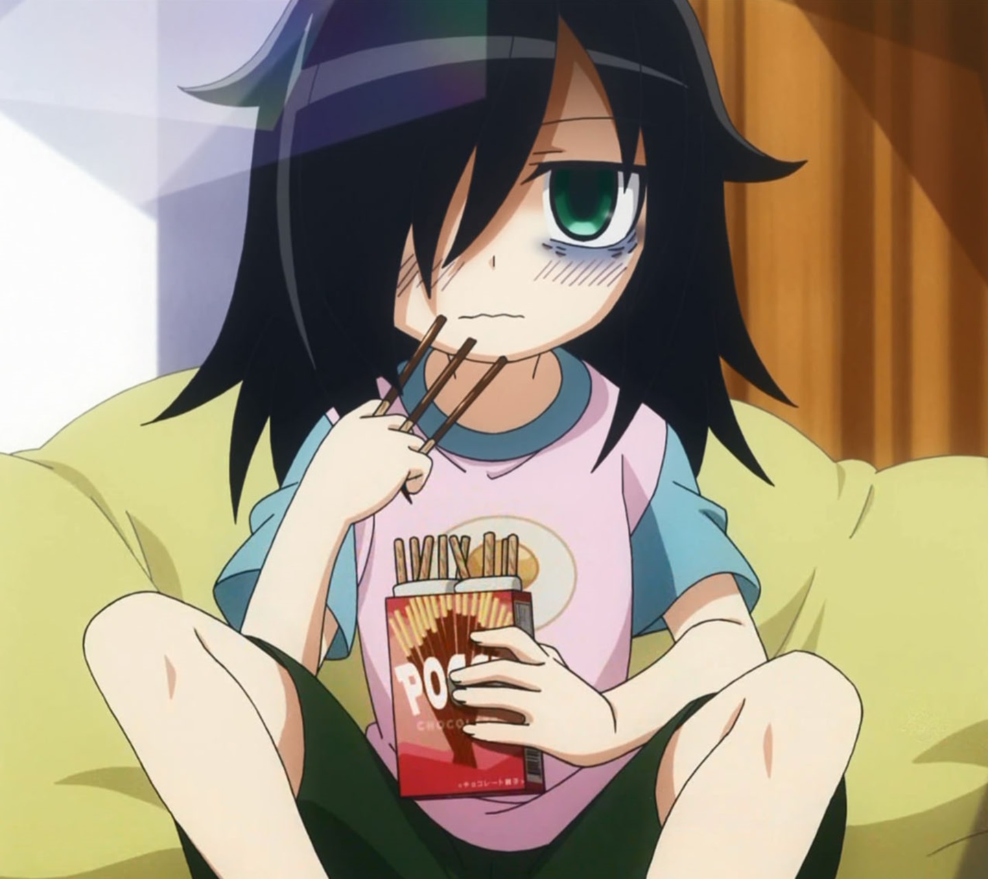 WataMote.Tomoko Kuroki Android wallpaper.1440x1280