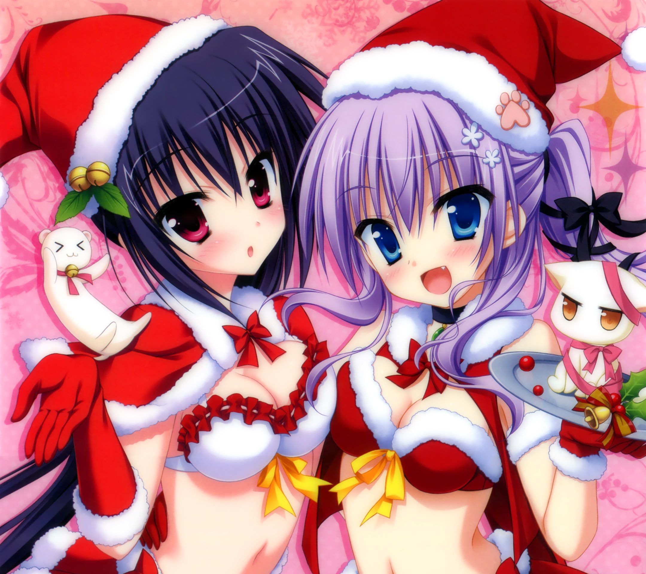 Christmas anime.Android wallpaper.2160x1920