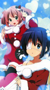 Christmas anime.Chuunibyou Samsung Galaxy Note 3 wallpaper.1080x1920