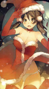 Christmas anime.Lenovo K900 wallpaper.1080x1920