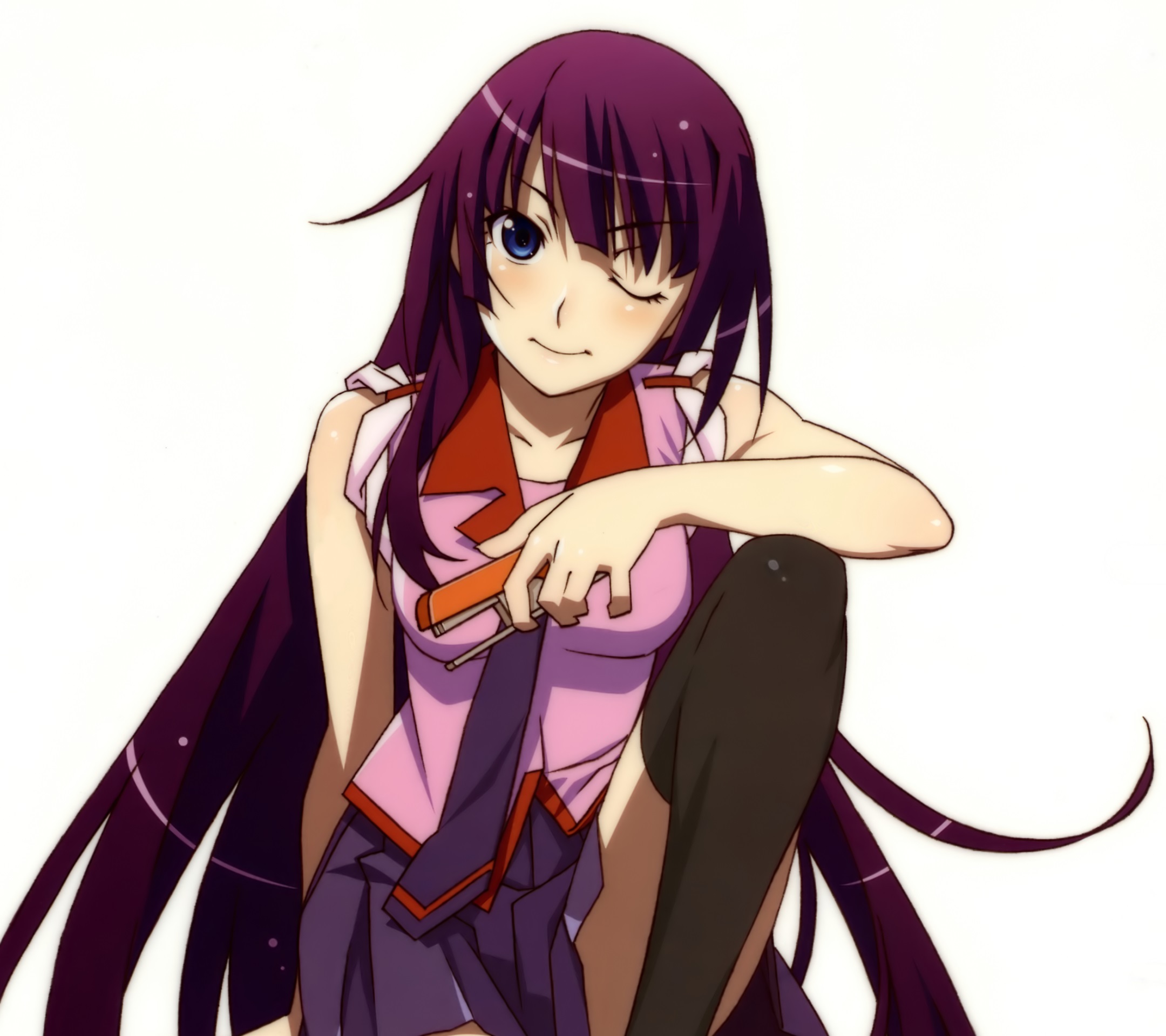 Monogatari Hitagi Senjogahara Android Wallpaper 2160 1920 1 Kawaii Mobile