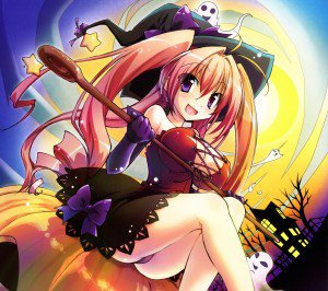 Halloween 2014 anime.Android wallpaper.2160x1920
