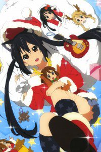Christmas 2015 anime K-On.iPhone 4 wallpaper 640x960