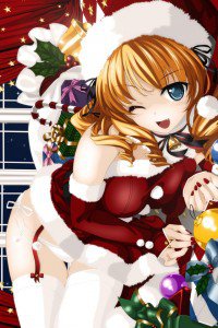 Christmas 2015 anime.iPhone 4 wallpaper 640x960