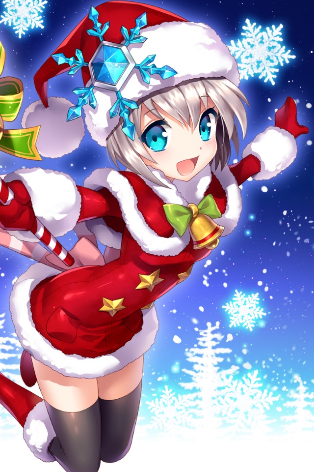 Christmas 2015 anime iPhone 4 wallpaper 640x960