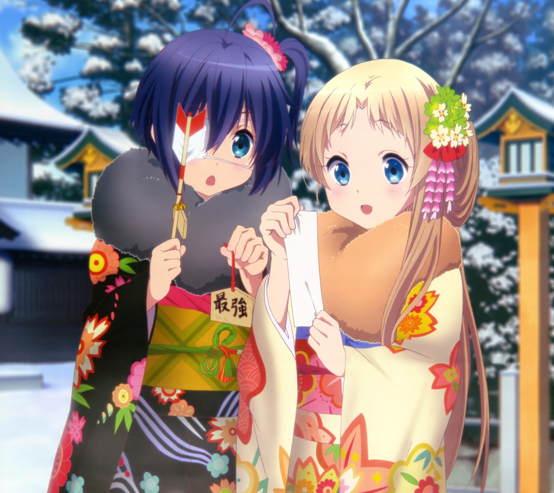 Christmas Chunibyo Demo Koi ga Shitai Ren.Rikka Takanashi Android wallpaper...