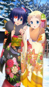 Christmas Chunibyo Demo Koi ga Shitai Ren.Rikka Takanashi.Sanae Dekomori Samsung Galaxy Note 3 wallpaper.1080x1920