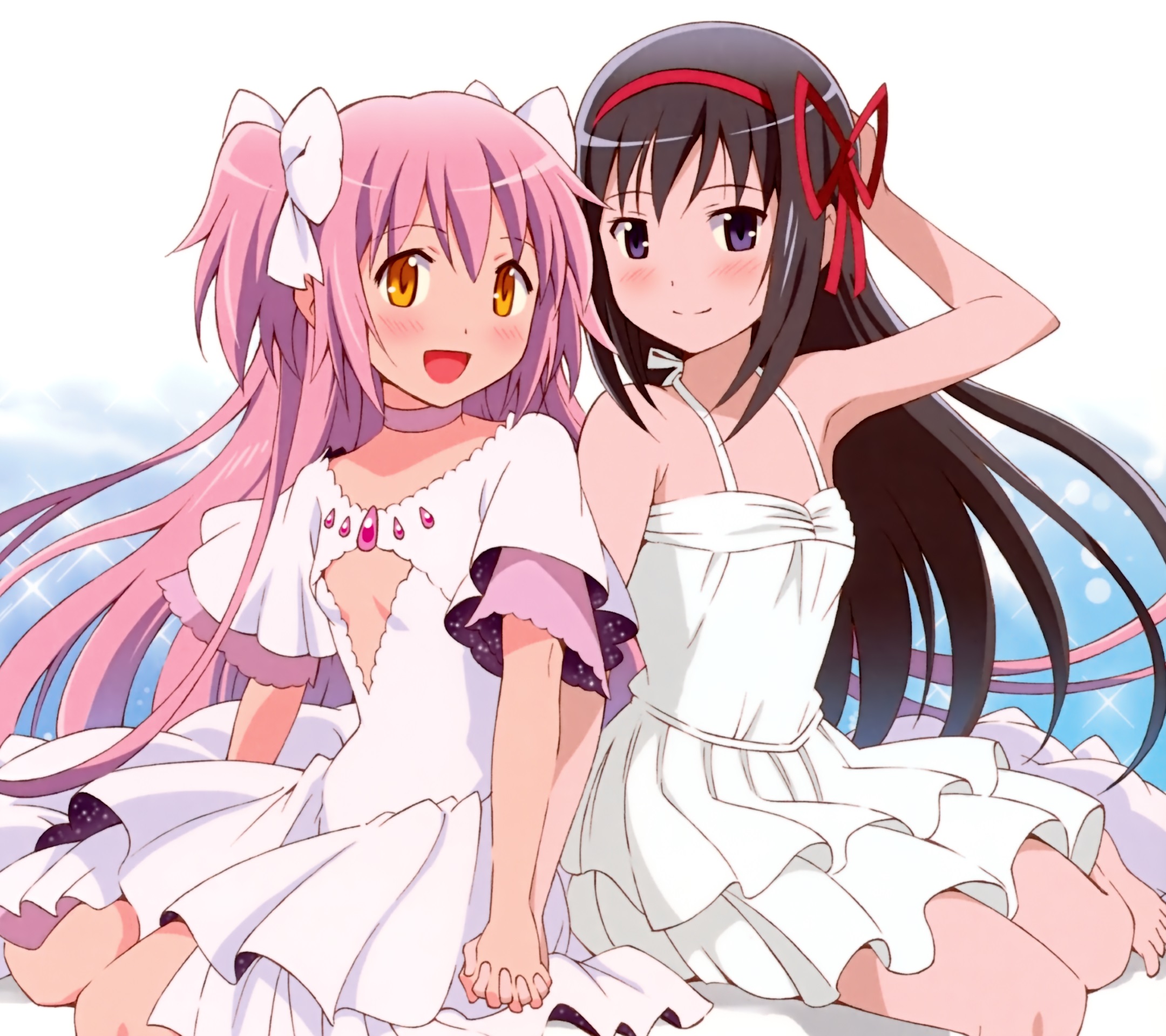 Mahou Shoujo Madoka Magica Madoka Kaname Homura Akemi Android Wallpaper Kawaii Mobile