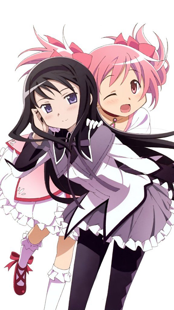 Mahou Shoujo Madoka Magica Madoka Kaname Homura Akemi.Samsung Galaxy S4 ...