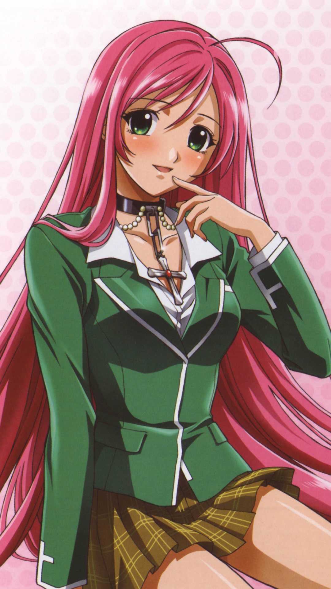 Rosario plus Vampire Moka Akashiya Samsung Galaxy background 1080×1920