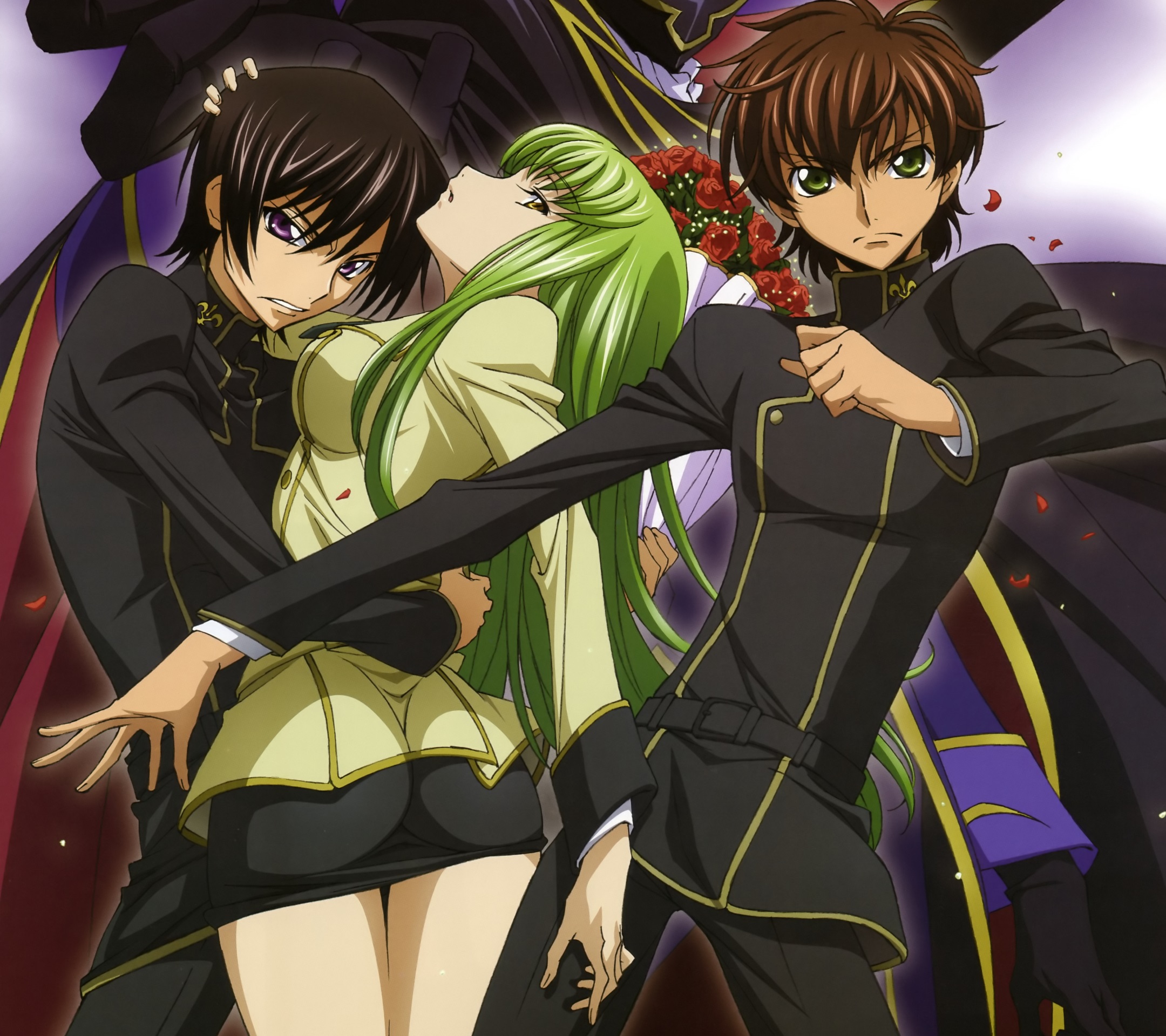 Code Geass C C Lelouch Lamperouge Suzaku Kururugi Android Wallpaper 2160 19 Kawaii Mobile