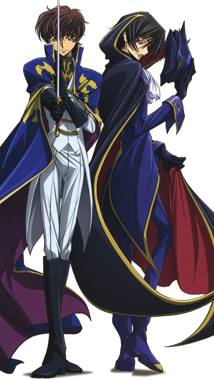 Code Geass Lelouch Lamperouge Suzaku Kururugi Iphone 6 Wallpaper 750 1334 Kawaii Mobile