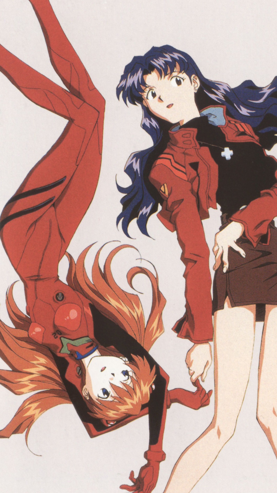 Neon Genesis Evangelion Asuka Langley Soryu Misato Katsuragihtc One Wallpaper 1080×1920 