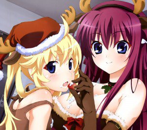 Christmas 2016 anime Grisaia no Rakuen.Android wallpaper 2160x1920