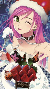 Christmas 2016 anime Rosario to Vampire.Motorola Droid Razr HD wallpaper 720x1280
