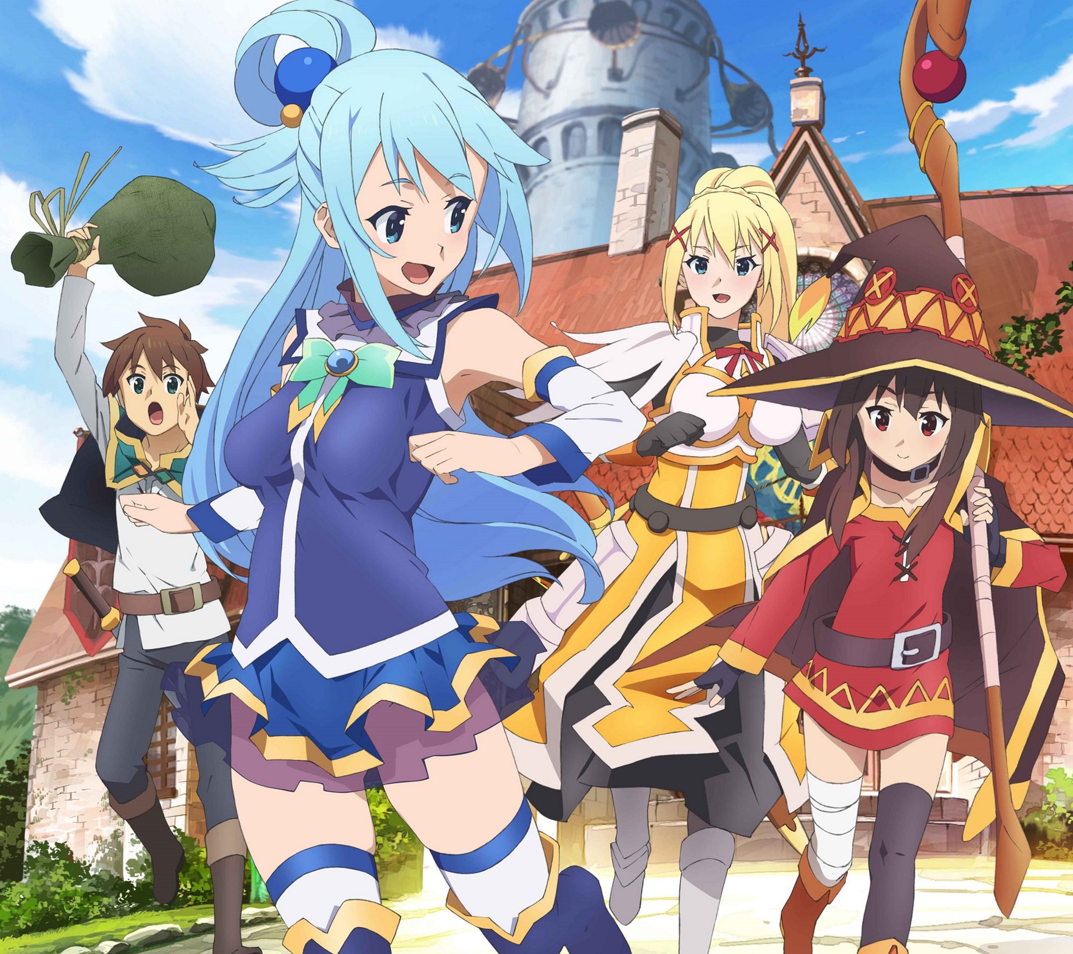 Download Enjoy the Adventures of KONOSUBA with Aqua, Megumin, Darkness and  Kazuma Wallpaper