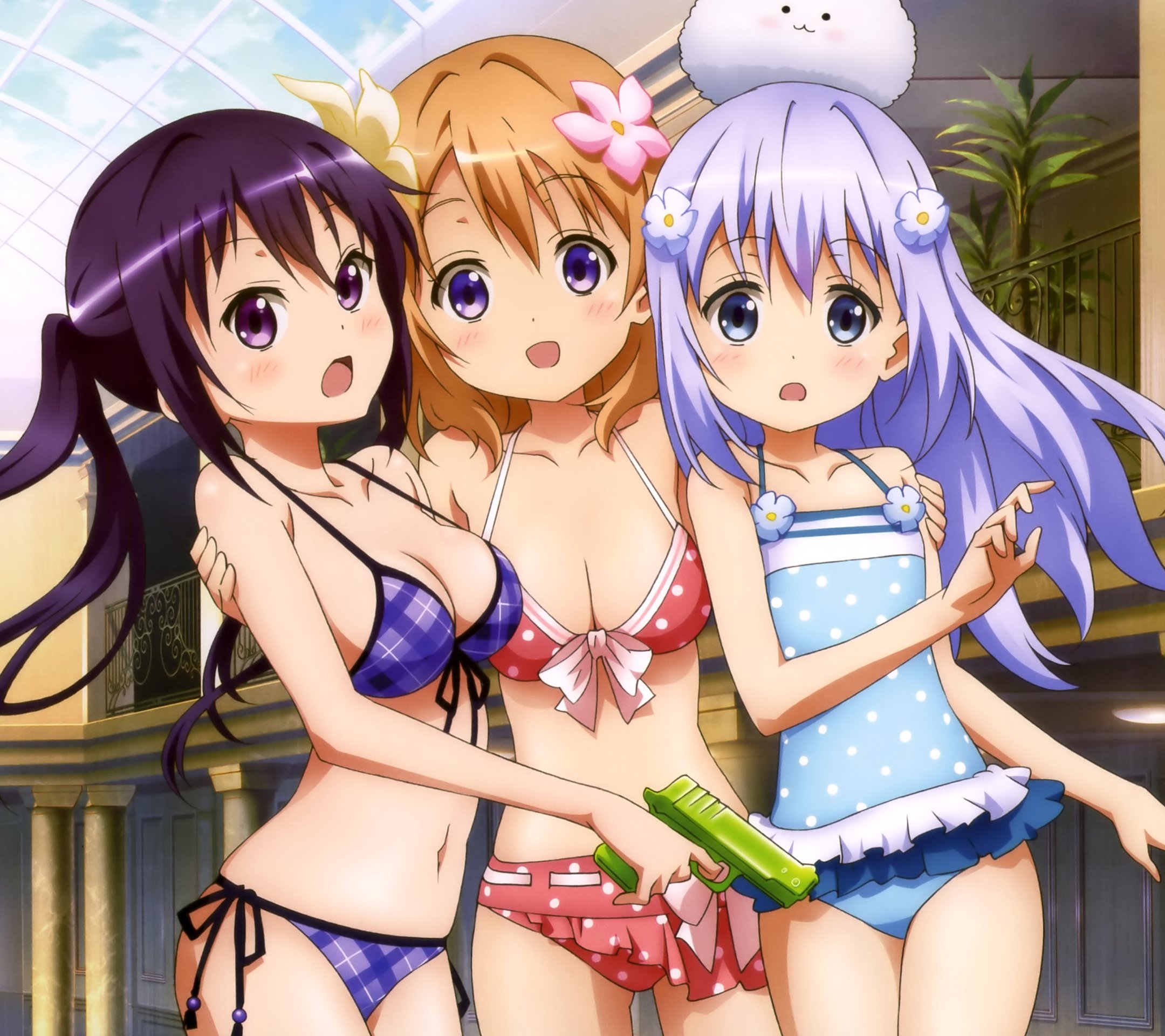 Gochuumon wa Usagi Desu ka?? Opening 「No Poi」by Petit Rabbit's (Chino,  Cocoa, Rize, Syaro, Chiya) 