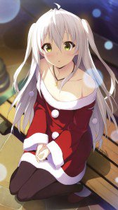 Christmas anime 2017 Charlotte Nao Tomori.iPhone 7 Plus wallpaper 1080x1920