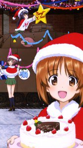 Christmas anime 2017 Girls und Panzer Miho Nishizumi.HTC One wallpaper 1080x1920