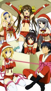 Christmas anime 2017 Infinite Stratos.Motorola Atrix HD wallpaper 720x1280