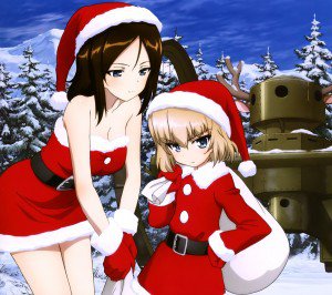 Christmas anime 2017 Katyusha Nonna.Android wallpaper 2160x1920
