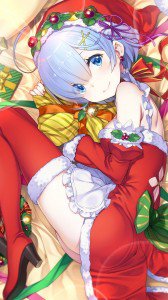 Christmas anime 2017 Rem ReZero.Samsung Galaxy Note 3 wallpaper 1080x1920