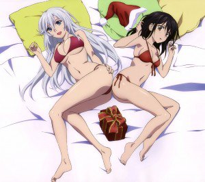 Christmas anime 2017 Strike the Blood Yukina Himeragi La Folia Rihavein.Android wallpaper 2160x1920