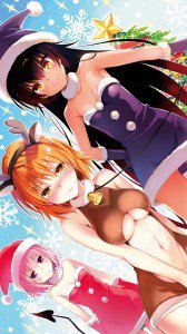 Christmas anime 2017 To Love-ru.HTC Windows Phone 8X wallpaper 720x1280