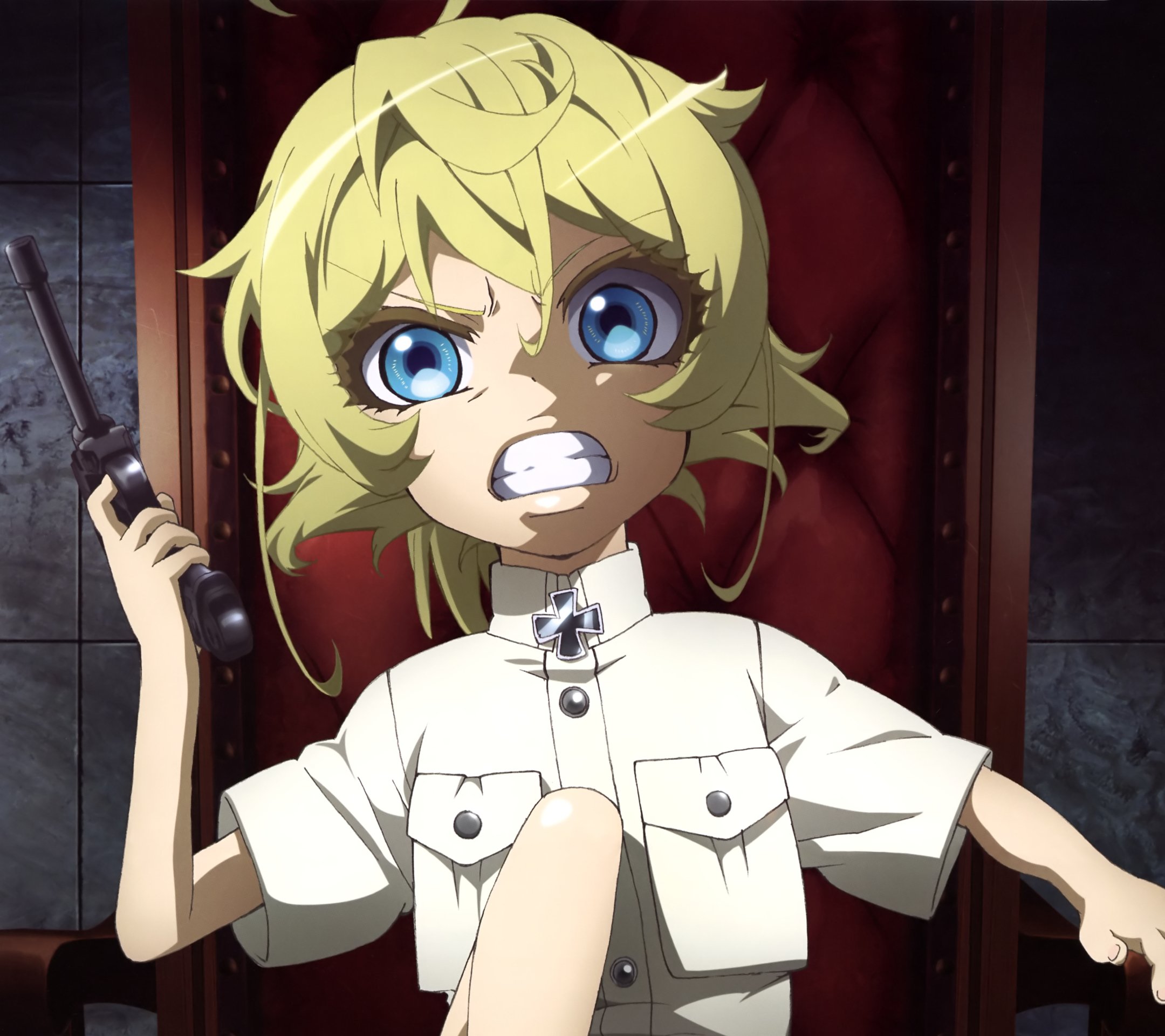 Youjo Senki Tanya von Degurechaff.Android wallpaper 2160x1920