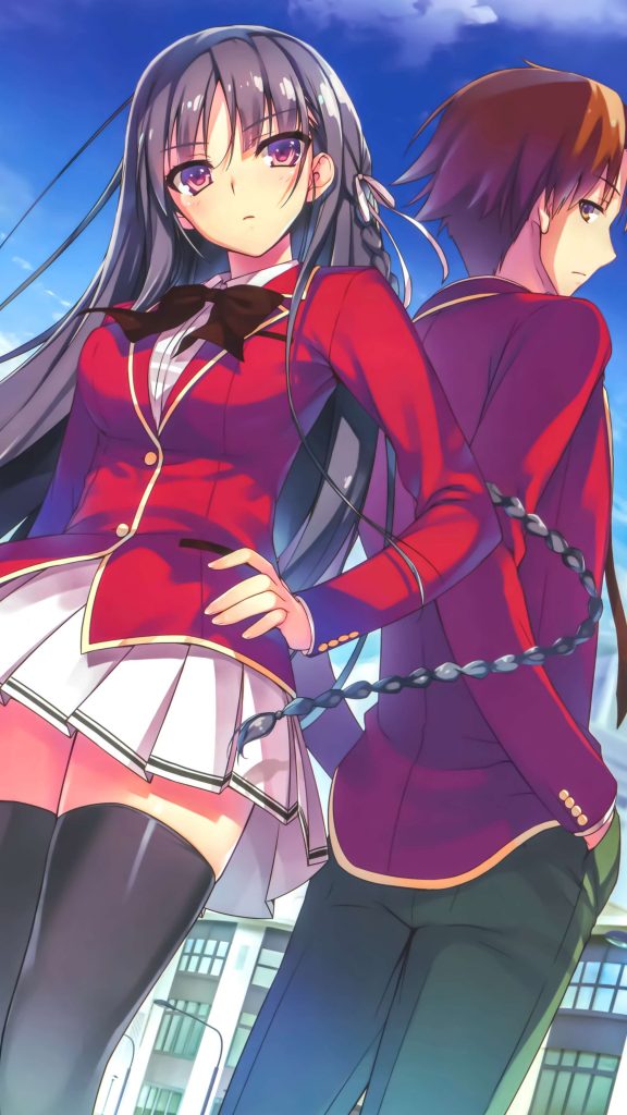 Kiyotaka Ayanokouji and Suzune Horikita 720x1280 phone wallpaper